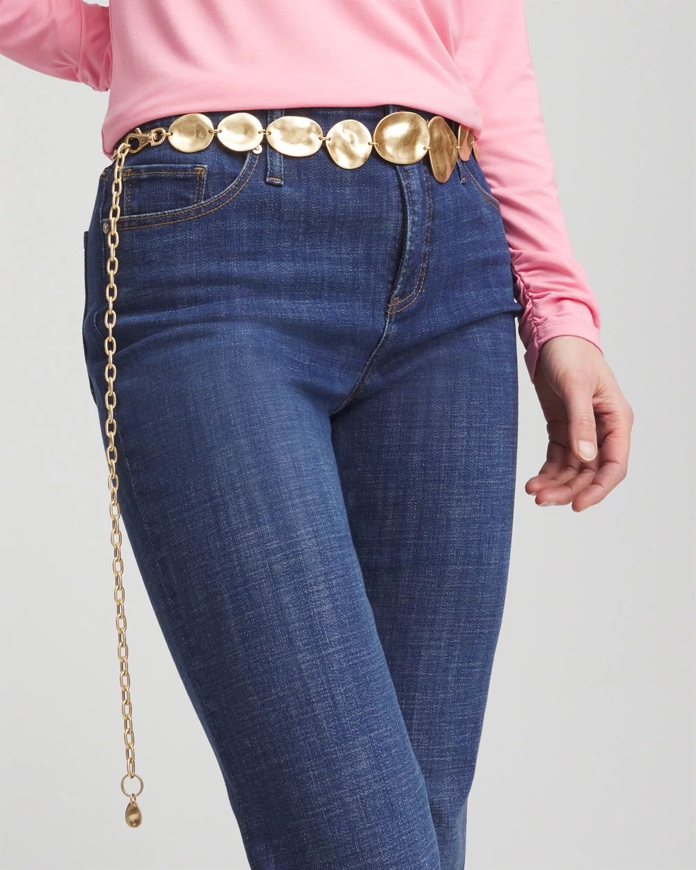 Chico's Gold-Tone Pebbles Chain Belt | Chico's